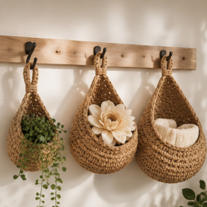 Boho Hanging Storage Baskets